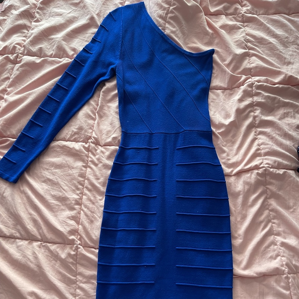One shoulder midi sweater dress
